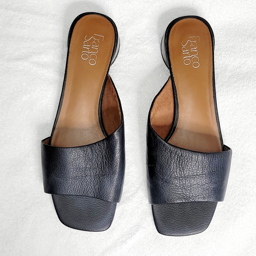 Franco Sarto Black Women's Slide Sandals